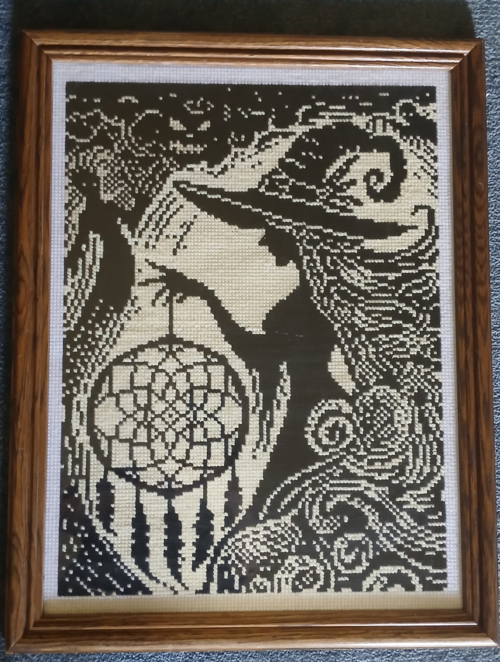 Woodcut Dream Weaver Witch