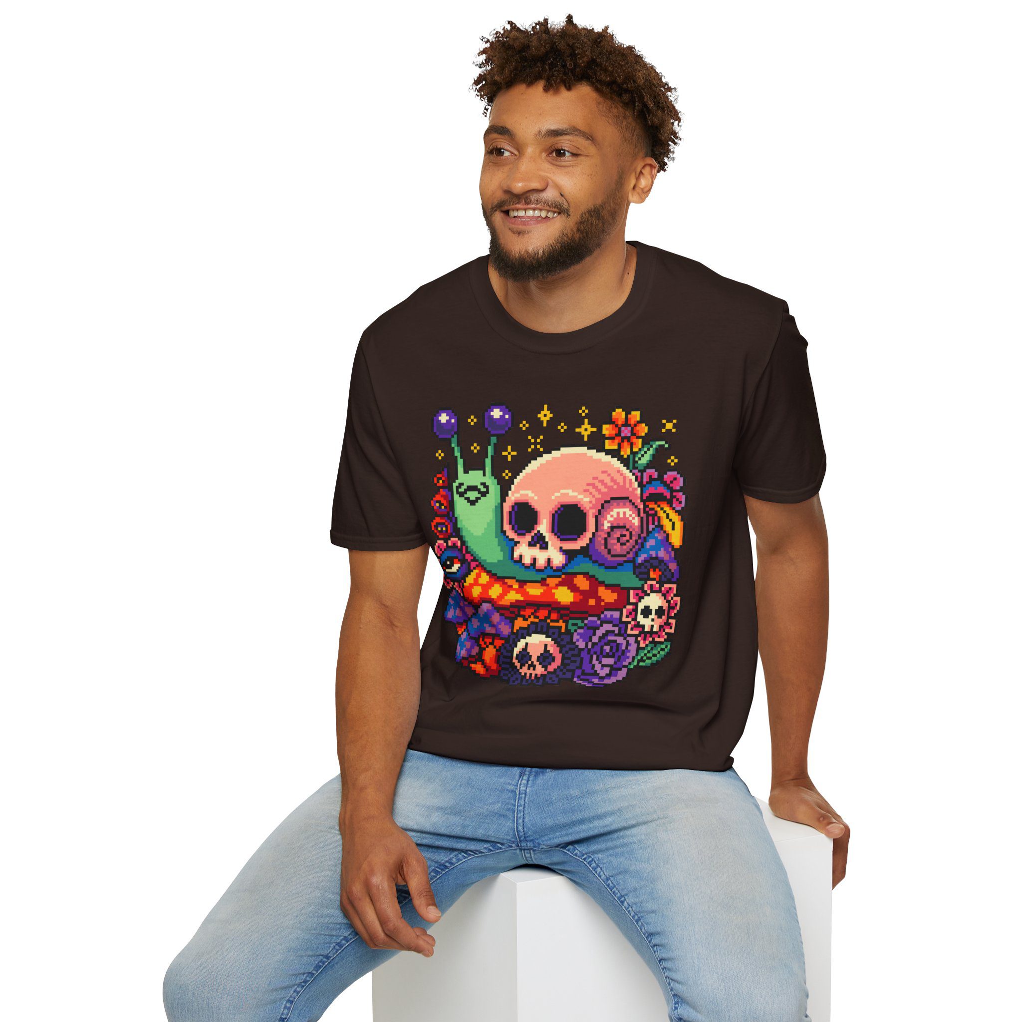 Skull Snail Unisex T-Shirt - Image 53