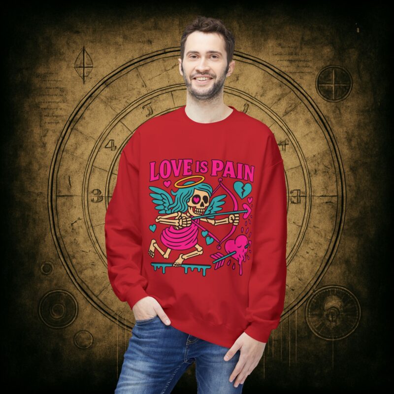 Cupid: Love Is Pain – Unisex Sweatshirt - Image 6