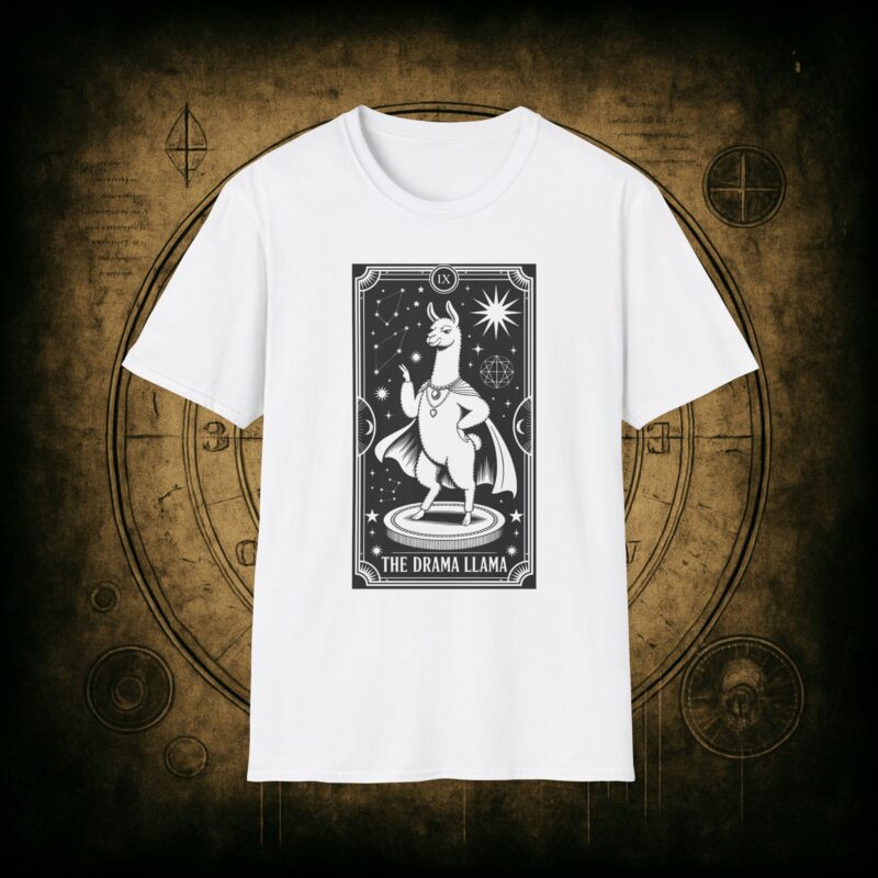 The Drama Llama Tarot Unisex T-Shirt - Image 13