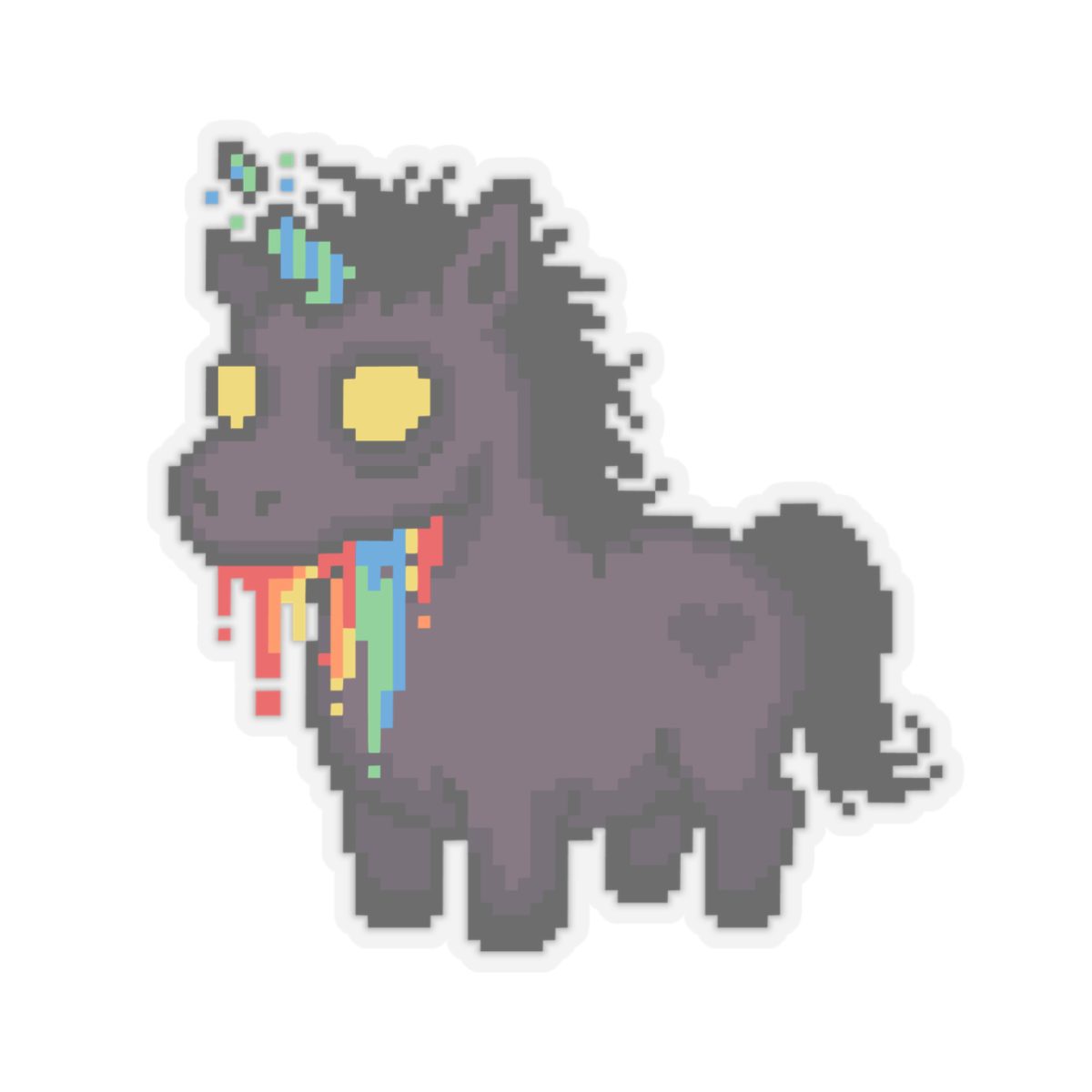 Pastel Goth Unicorn Kiss-Cut Sticker - Image 10