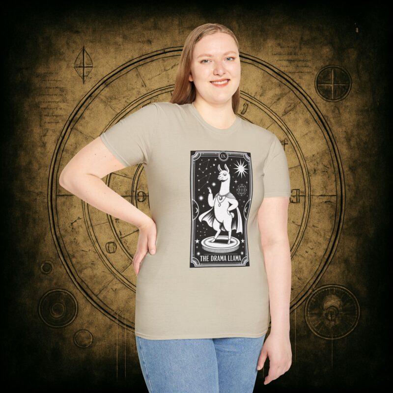 The Drama Llama Tarot Unisex T-Shirt - Image 19