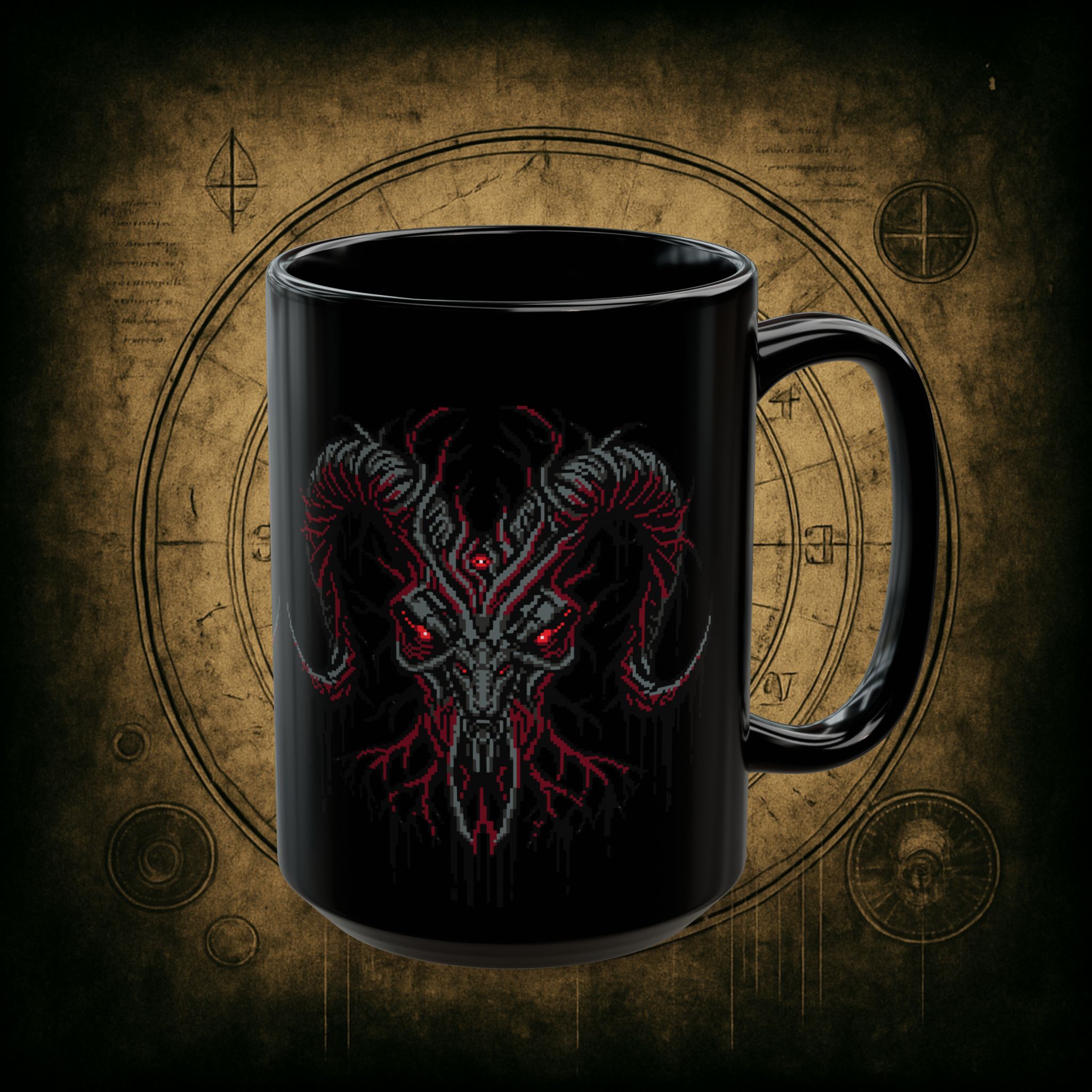 Baphomet Skull Ceramic Mug - Image 9