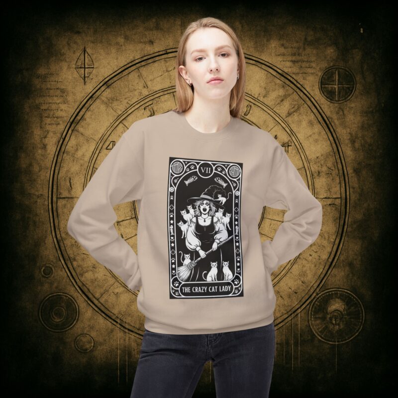 The Crazy Cat Lady Tarot Unisex Sweatshirt - Image 14