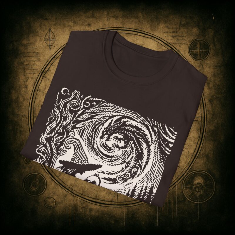 Woodcut Stitch Witch Unisex T-Shirt - Image 34