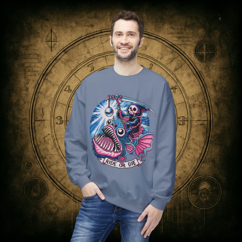 Ride or Die Angler Fish Unisex Sweatshirt - Image 27