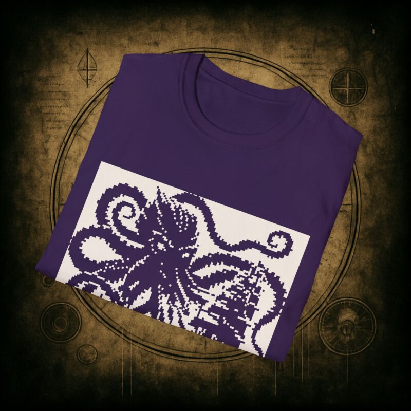 Woodcut Kraken Unisex T-shirt - Image 59