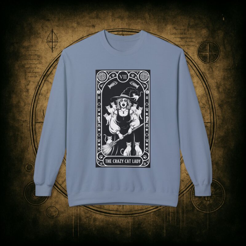 The Crazy Cat Lady Tarot Unisex Sweatshirt - Image 25