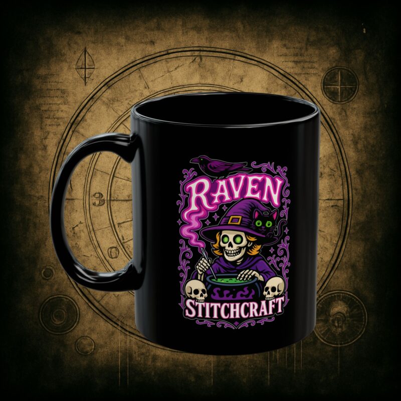 Raven Stitch Craft Brewing Ceramic Mug - Image 2