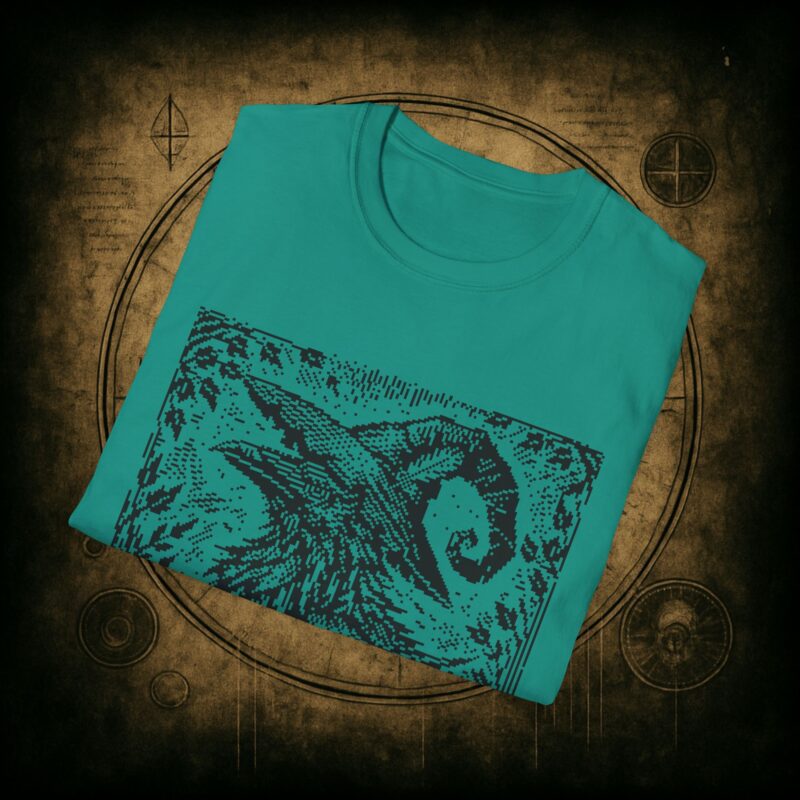 Woodcut Raven Unisex T-shirt - Image 44