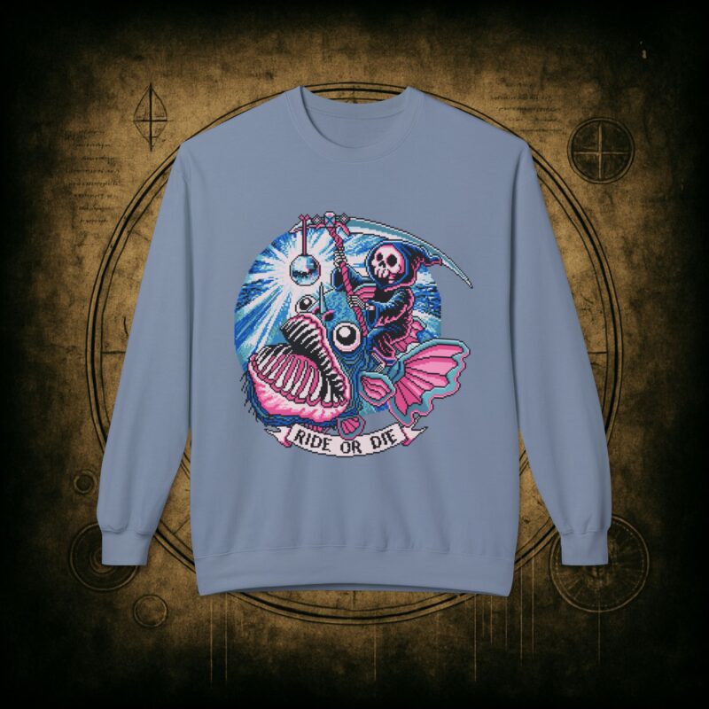 Ride or Die Angler Fish Unisex Sweatshirt - Image 25
