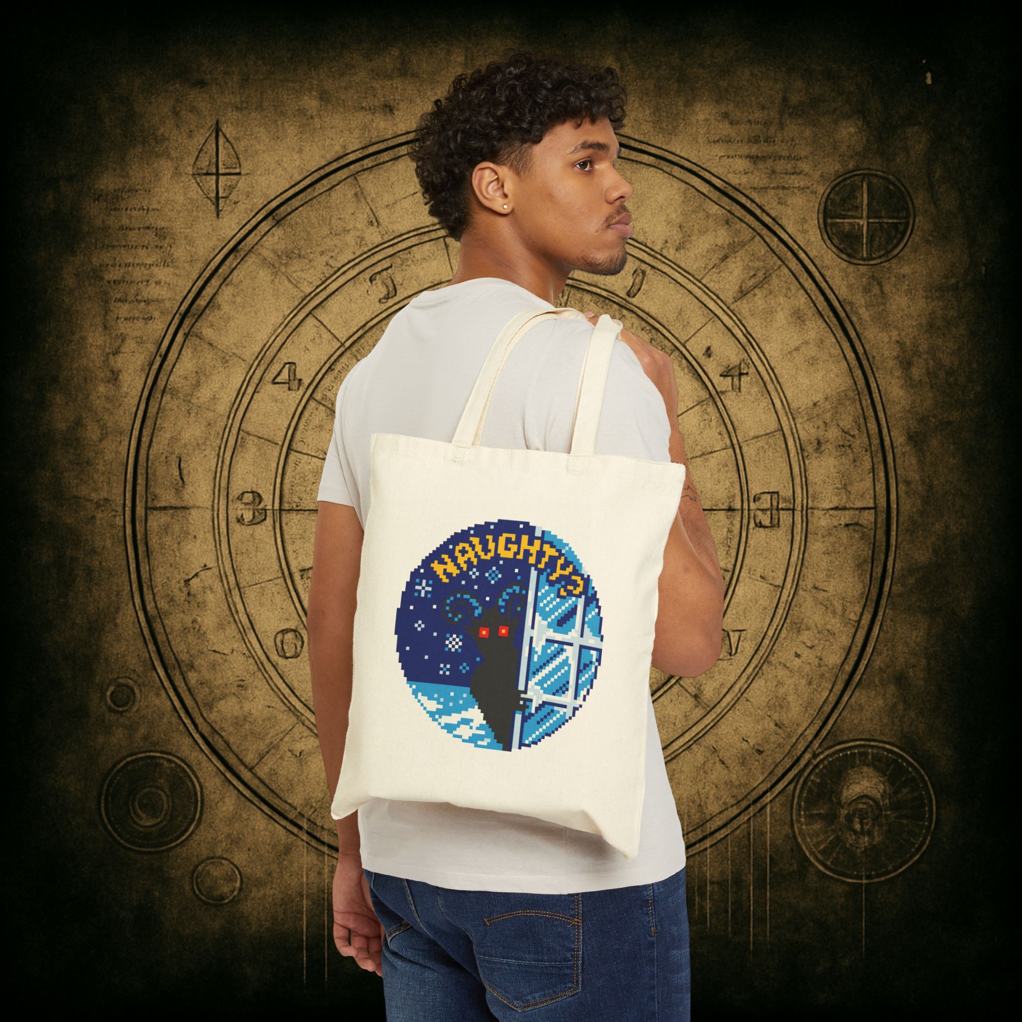 Peeping Krampus Tote Bag - Image 9