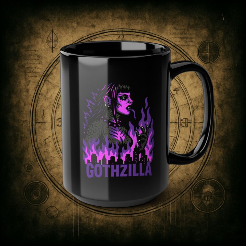 Gothzilla (Purple) Ceramic Mug - Image 10