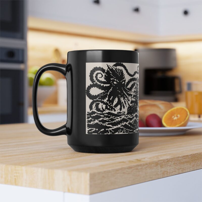 Woodcut Kraken Ceramic Mug - Image 11