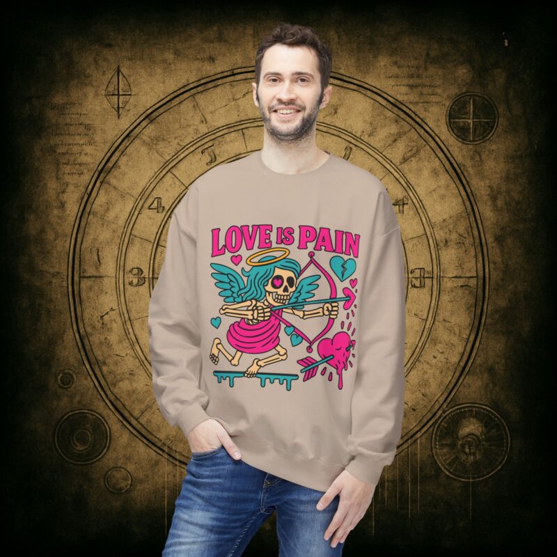 Cupid: Love Is Pain – Unisex Sweatshirt - Image 15
