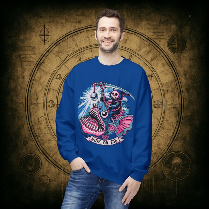 Ride or Die Angler Fish Unisex Sweatshirt - Image 33