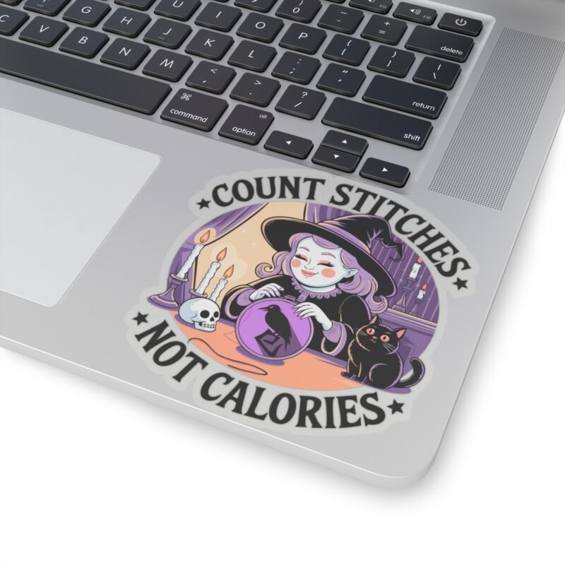 Count Stitches Not Calories Kiss-Cut Sticker - Image 17