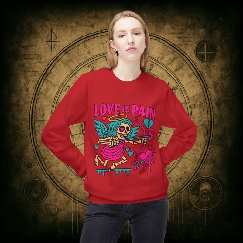 Cupid: Love Is Pain – Unisex Sweatshirt - Image 5