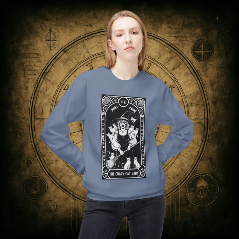 The Crazy Cat Lady Tarot Unisex Sweatshirt - Image 26