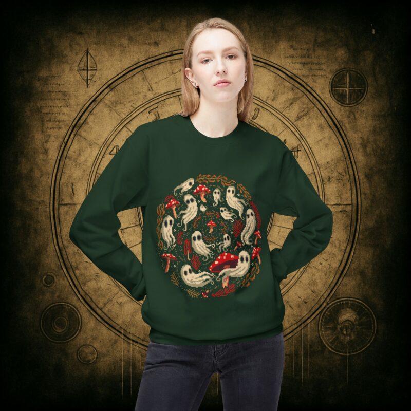 Spiral Mushrooms & Ghosts Unisex Sweatshirt - Image 17