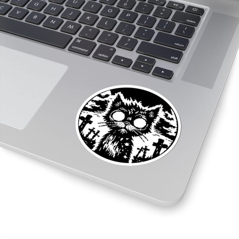 Zombie Cat Kiss-Cut Sticker - Image 14
