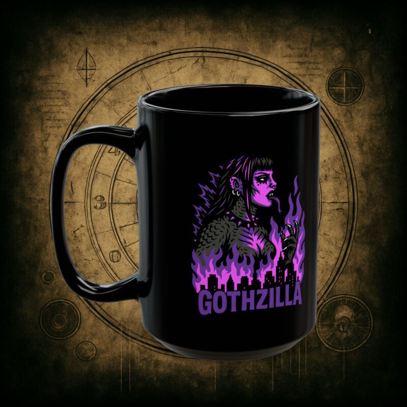 Gothzilla (Purple) Ceramic Mug - Image 8
