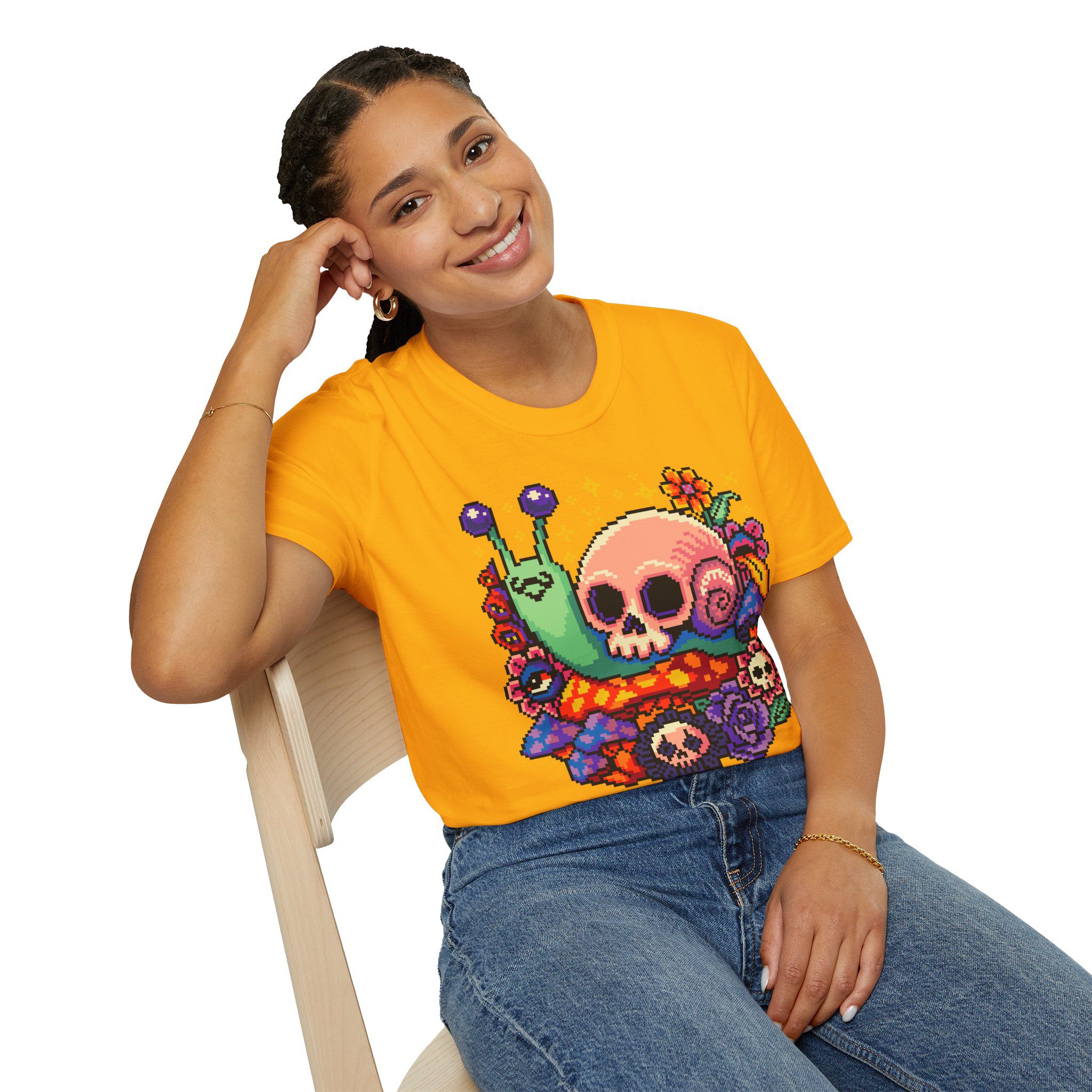 Skull Snail Unisex T-Shirt - Image 46