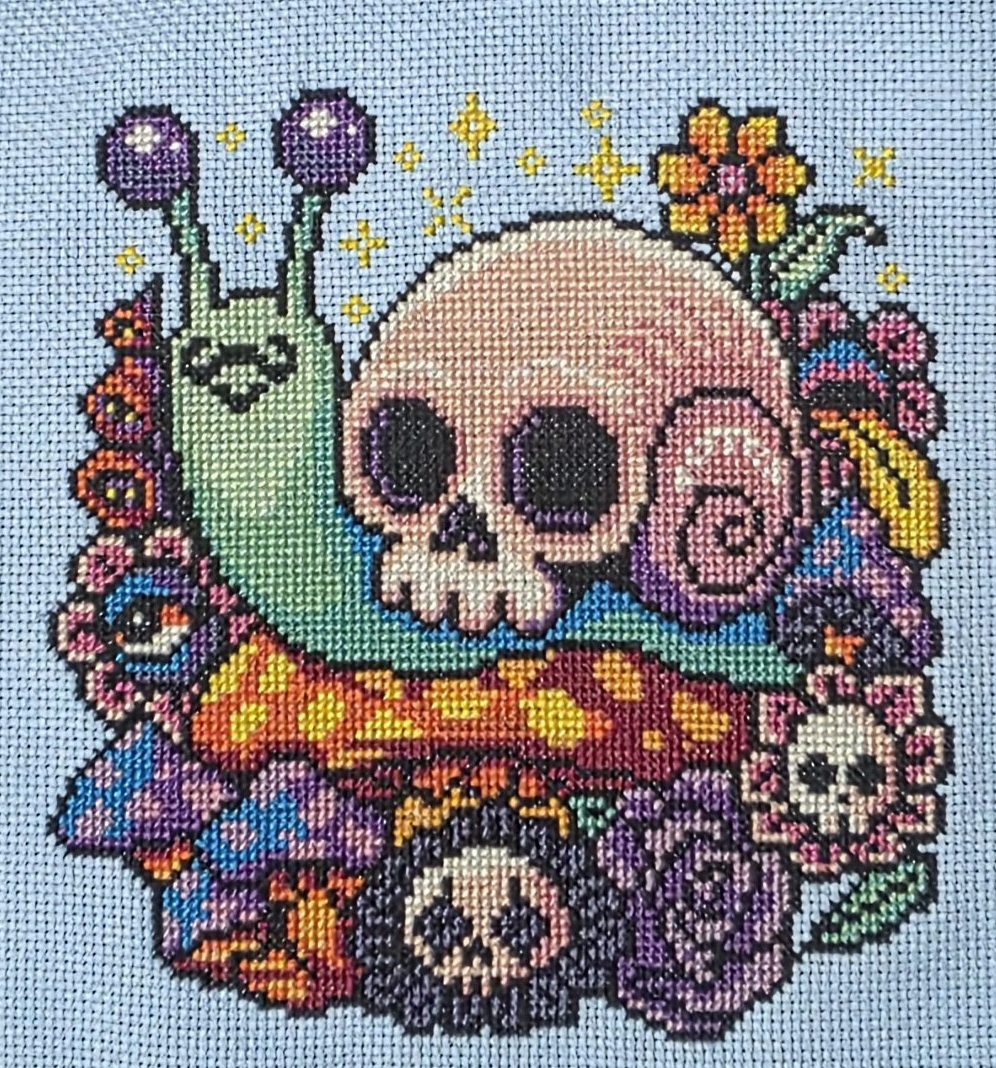 Pastel Goth Snail Skull