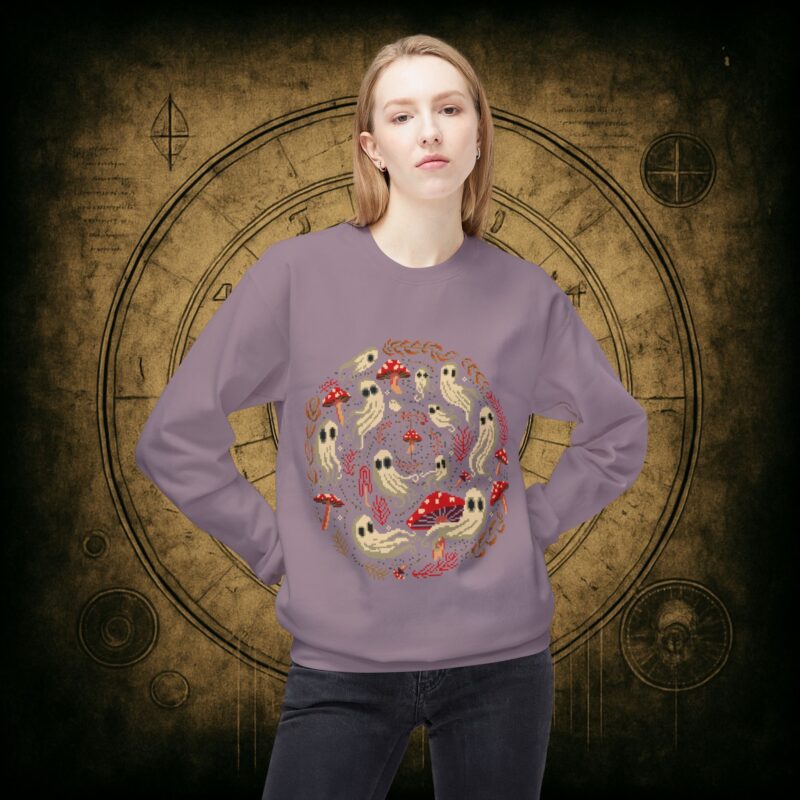 Spiral Mushrooms & Ghosts Unisex Sweatshirt - Image 38