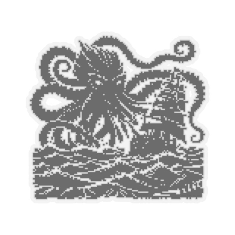Woodcut Kraken Kiss-Cut Sticker - Image 19