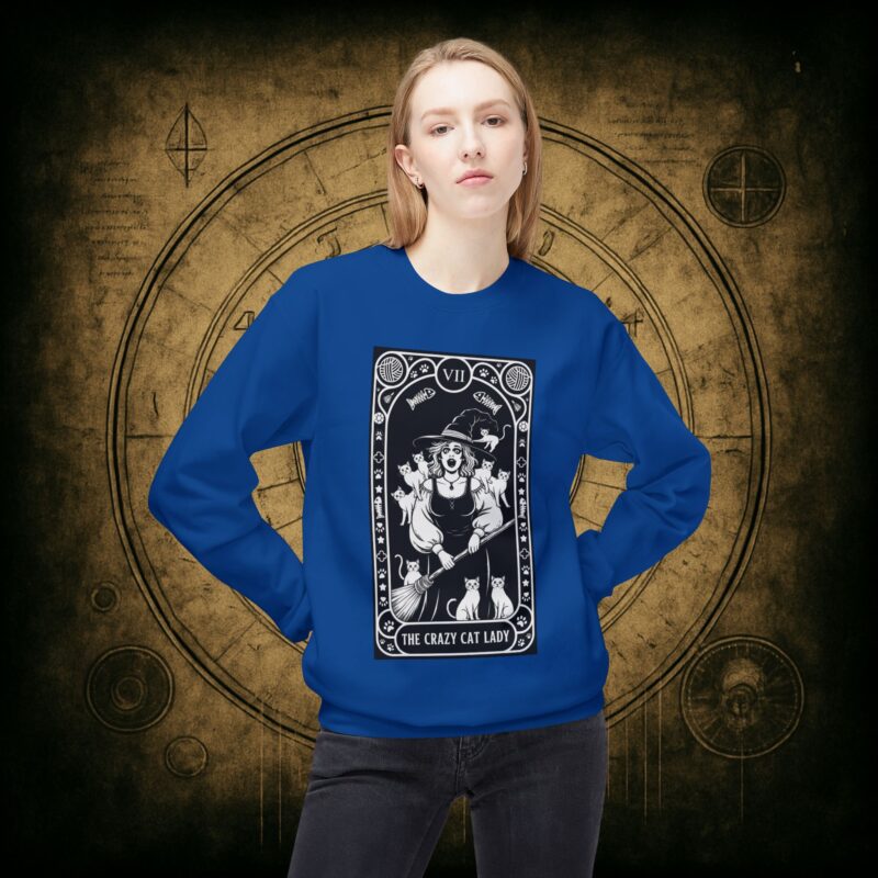 The Crazy Cat Lady Tarot Unisex Sweatshirt - Image 32