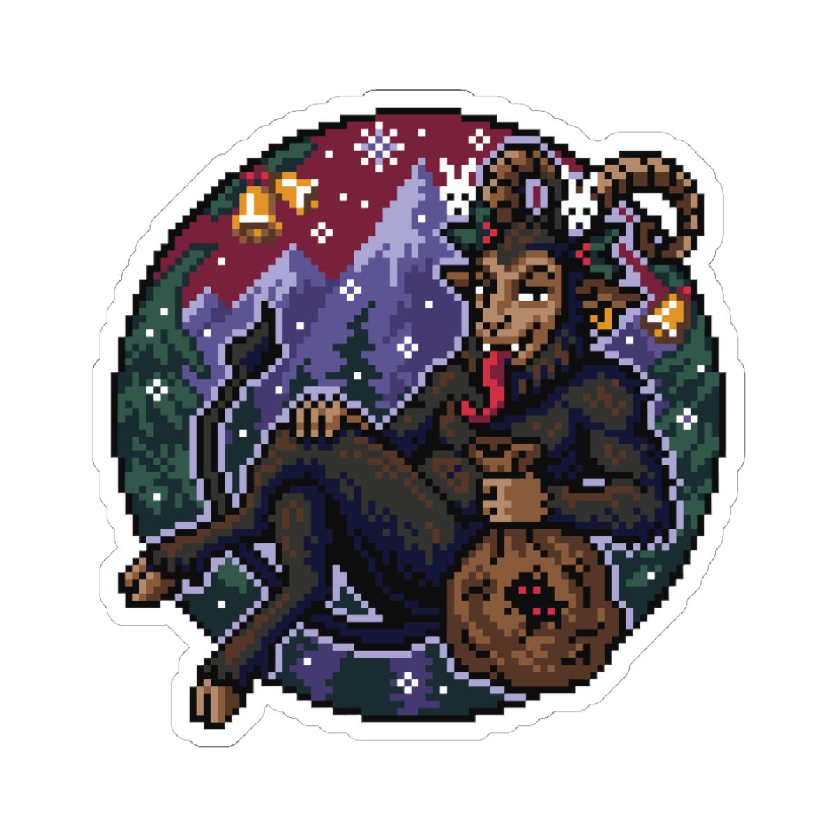 Naughty Krampus Kiss-Cut Sticker - Image 22