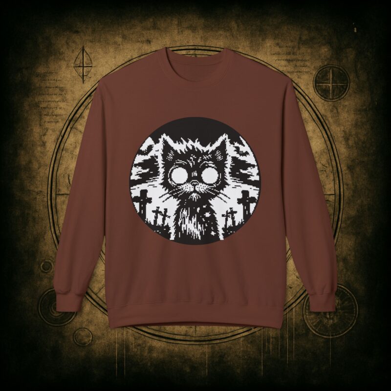 Zombie Cat Unisex Sweatshirt - Image 10