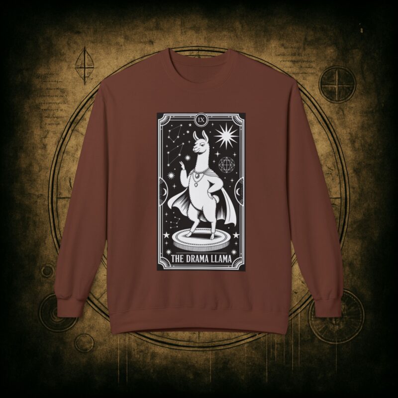 The Drama Llama Tarot Unisex Sweatshirt - Image 10