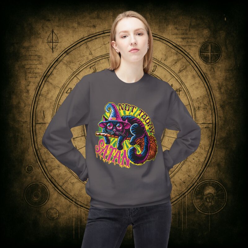 Not Today Satan Cat Unisex Sweatshirt - Image 29