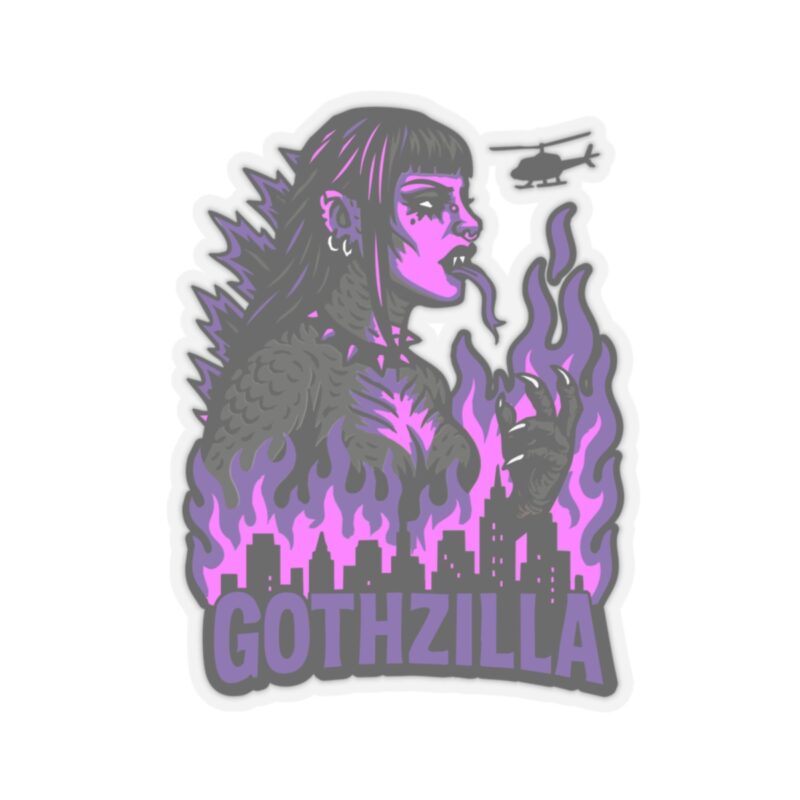 Gothzilla (Purple) Kiss-Cut Sticker - Image 16