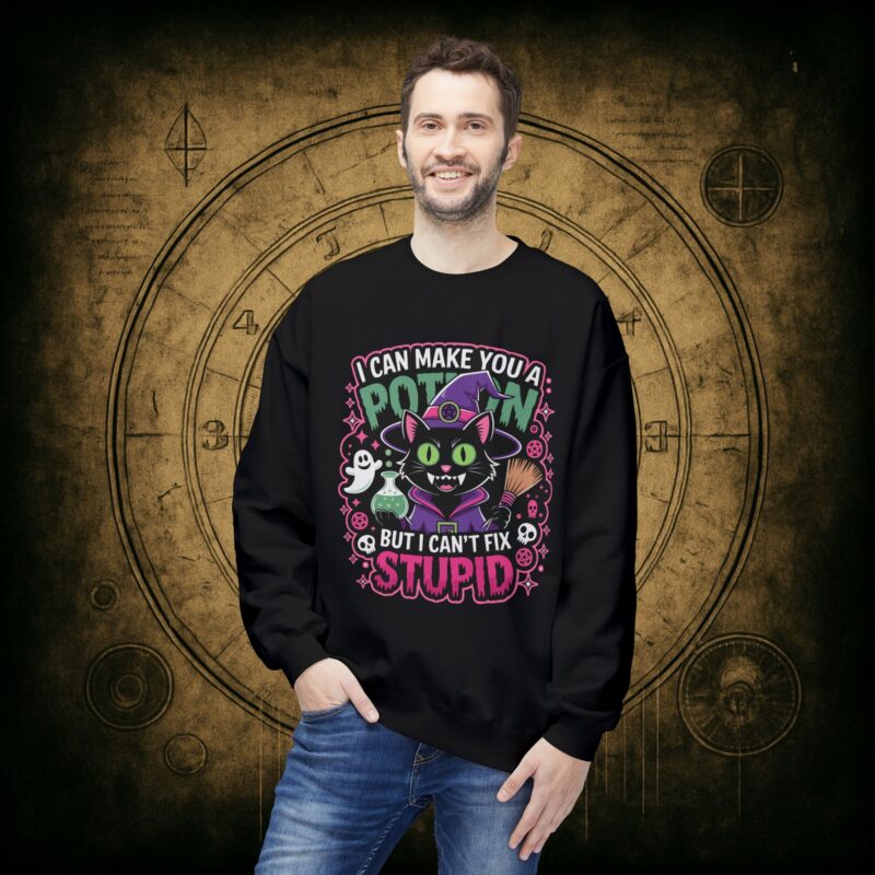 Can’t Fix Stupid Unisex Sweatshirt - Image 3