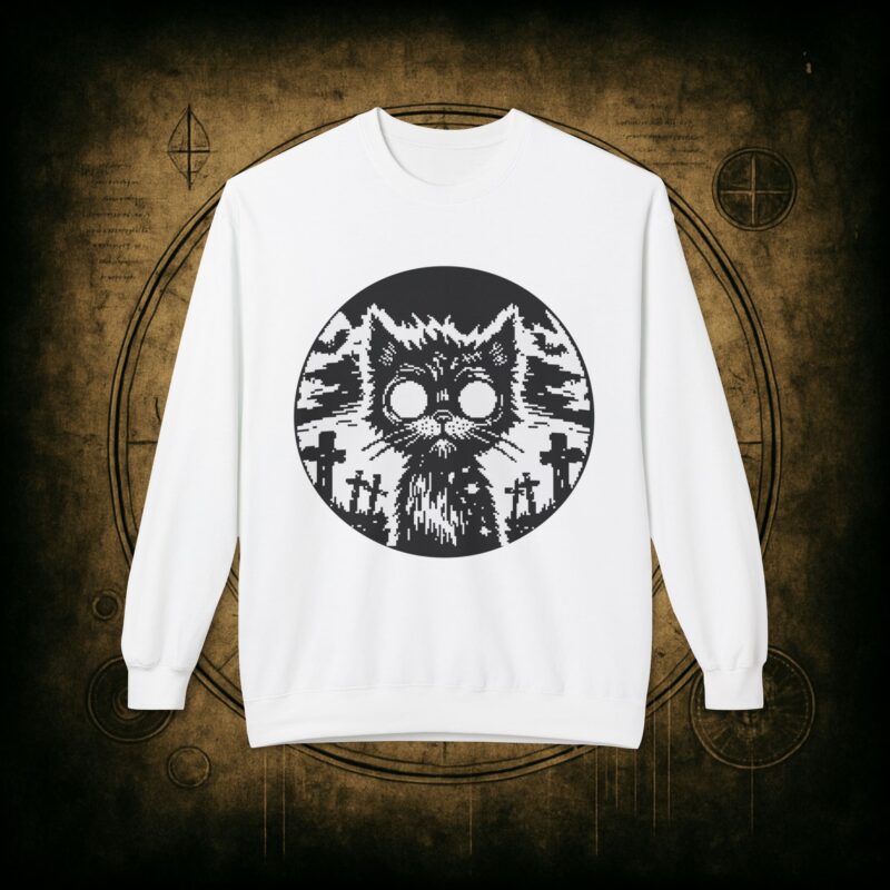 Zombie Cat Unisex Sweatshirt - Image 7