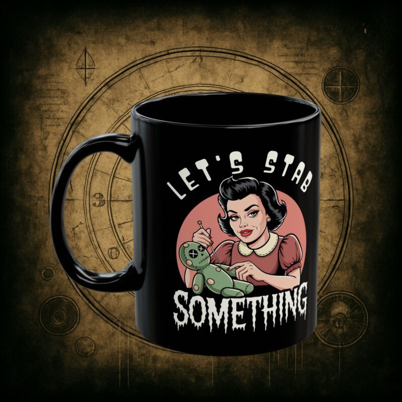 Let’s Stab Something Ceramic Mug - Image 3