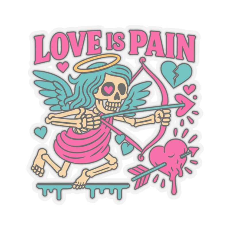 Cupid Love is Pain Kiss-Cut Sticker - Image 19