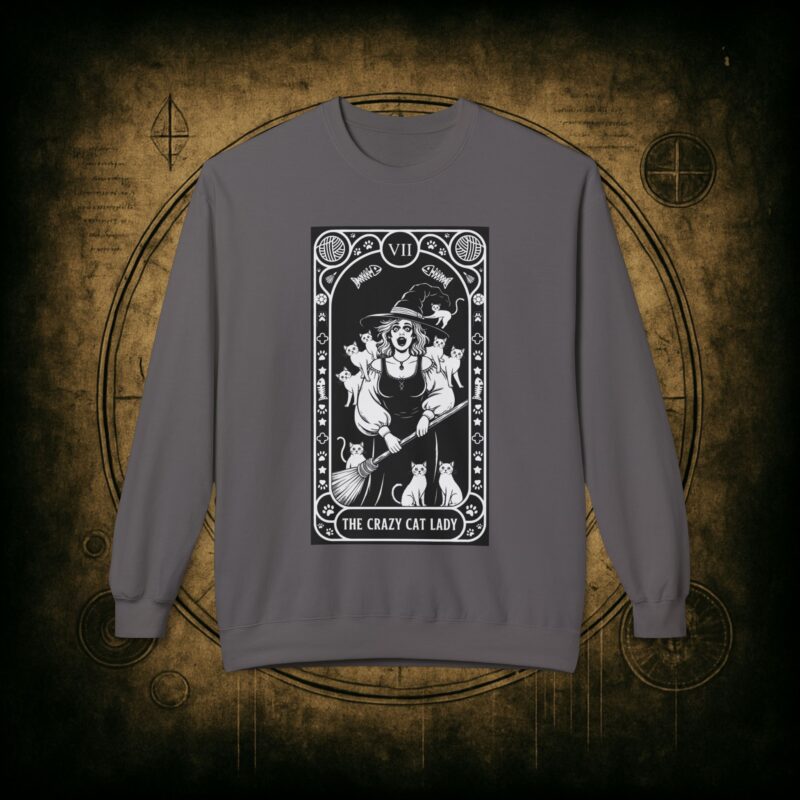 The Crazy Cat Lady Tarot Unisex Sweatshirt - Image 28
