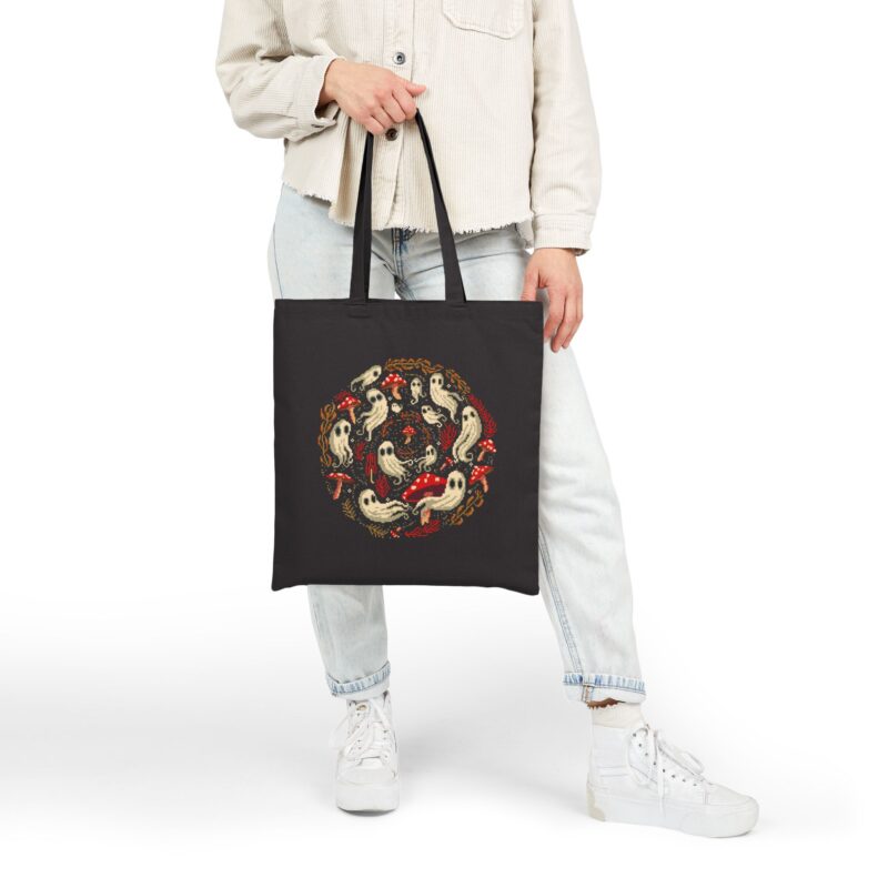 Spiral Mushrooms & Ghosts Tote Bag - Image 4