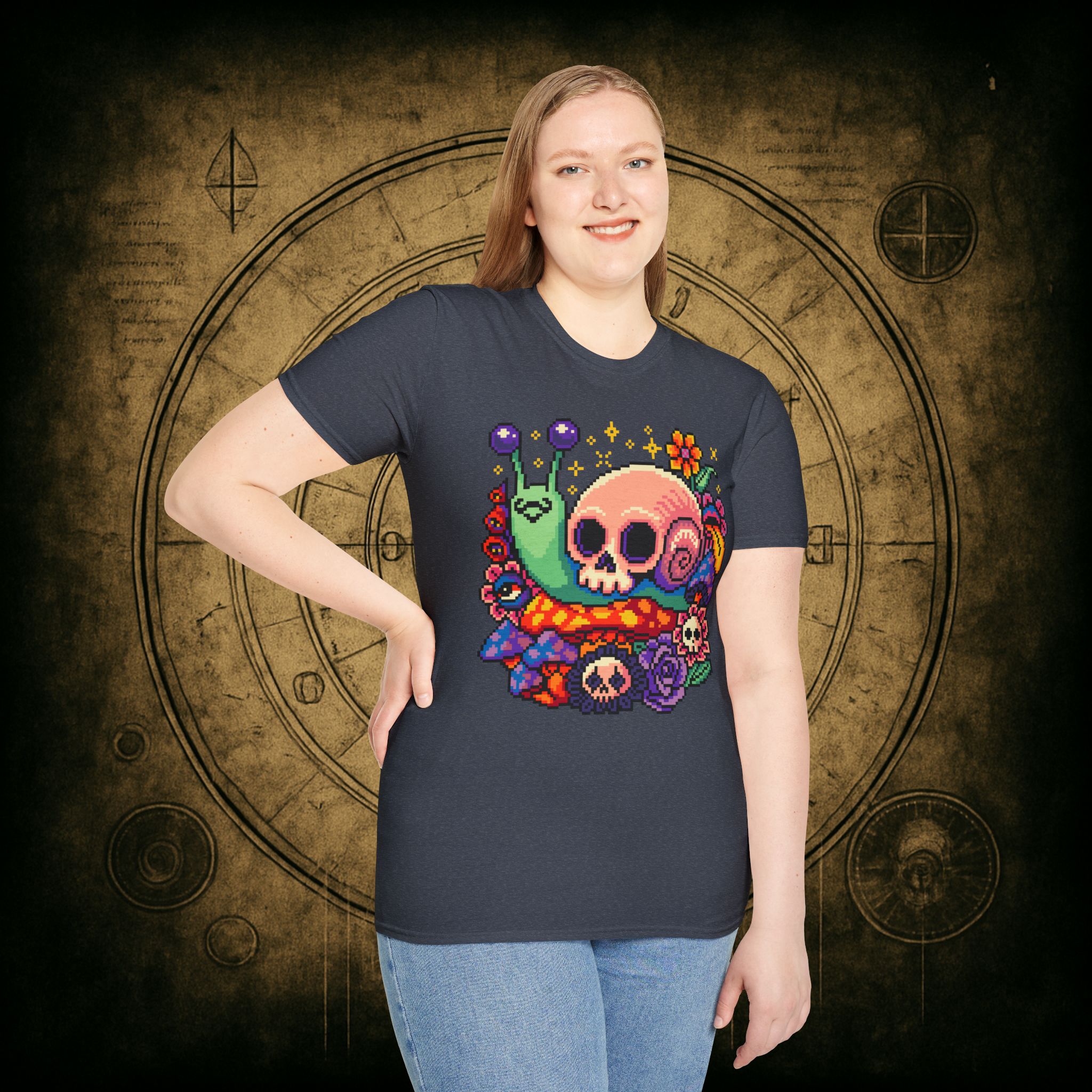 Skull Snail Unisex T-Shirt - Image 69