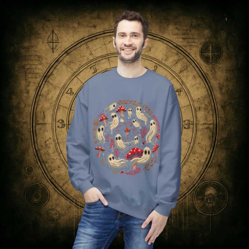 Spiral Mushrooms & Ghosts Unisex Sweatshirt - Image 27