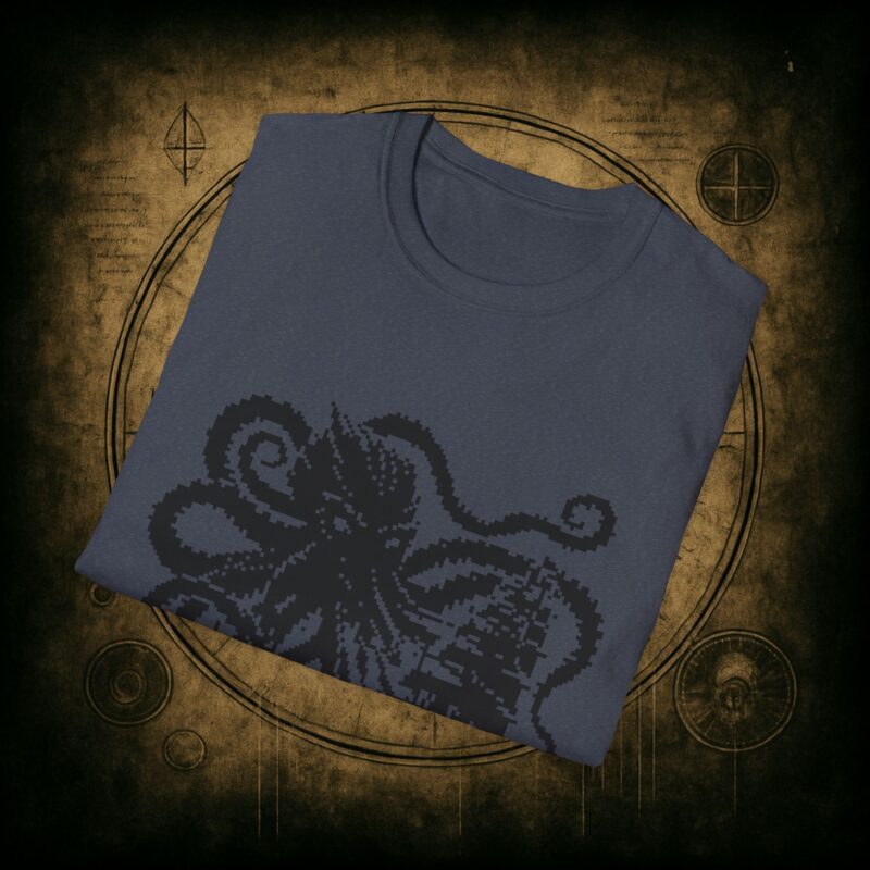 Woodcut Kraken Unisex T-shirt - Image 54