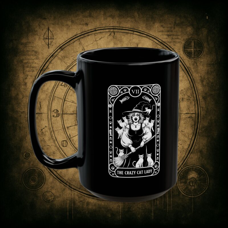 The Crazy Cat Lady Tarot Ceramic Mug - Image 8