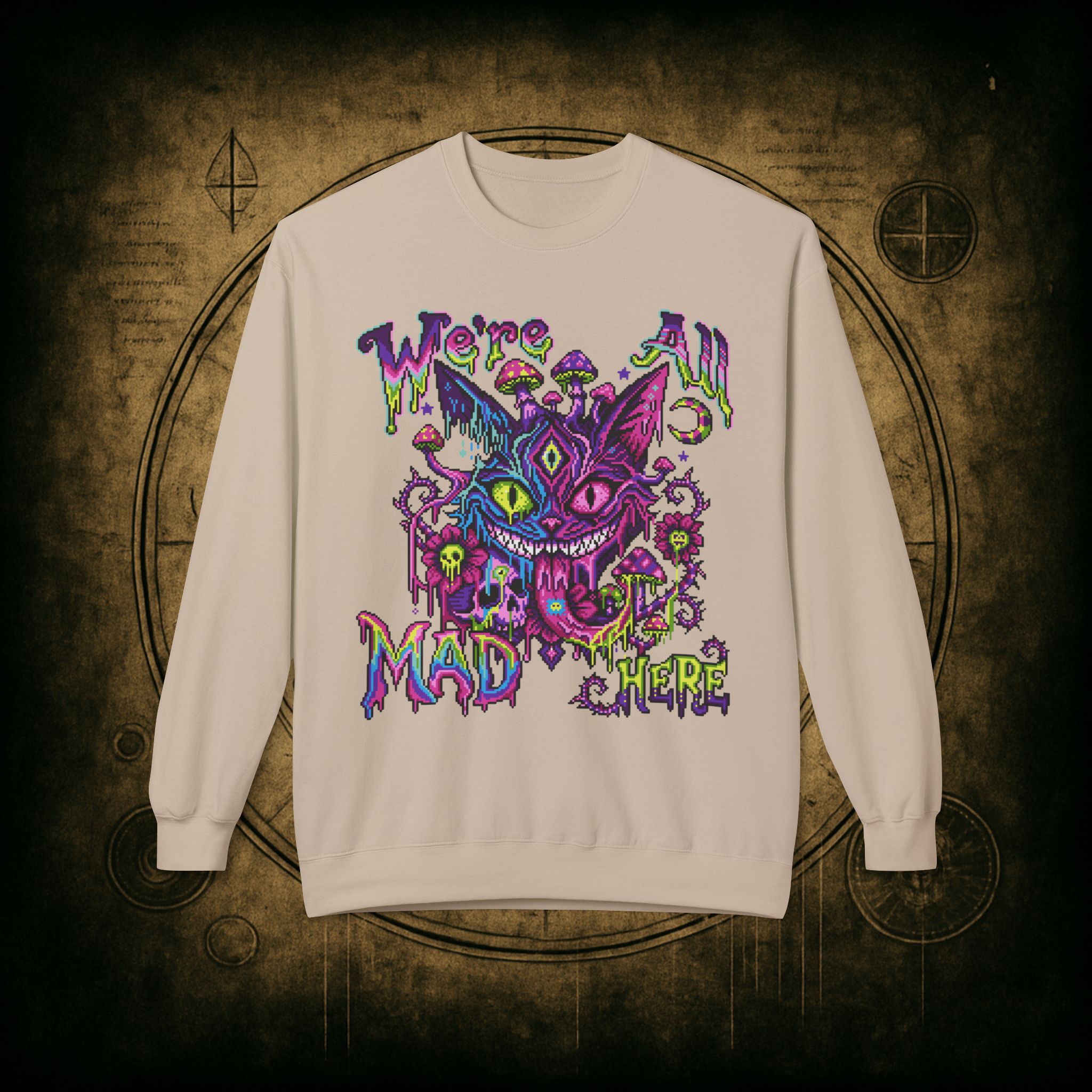 We’re All Mad Here Cheshire Cat Unisex Sweatshirt - Image 17