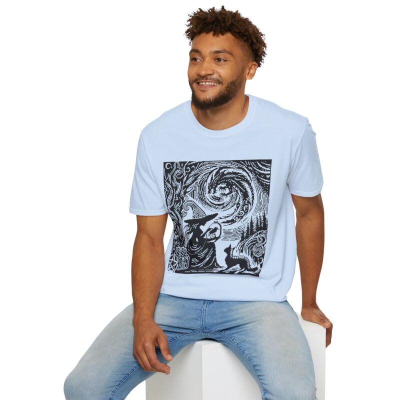 Woodcut Stitch Witch Unisex T-Shirt - Image 52