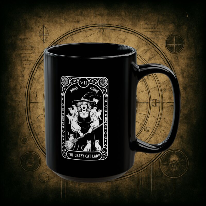 The Crazy Cat Lady Tarot Ceramic Mug - Image 7