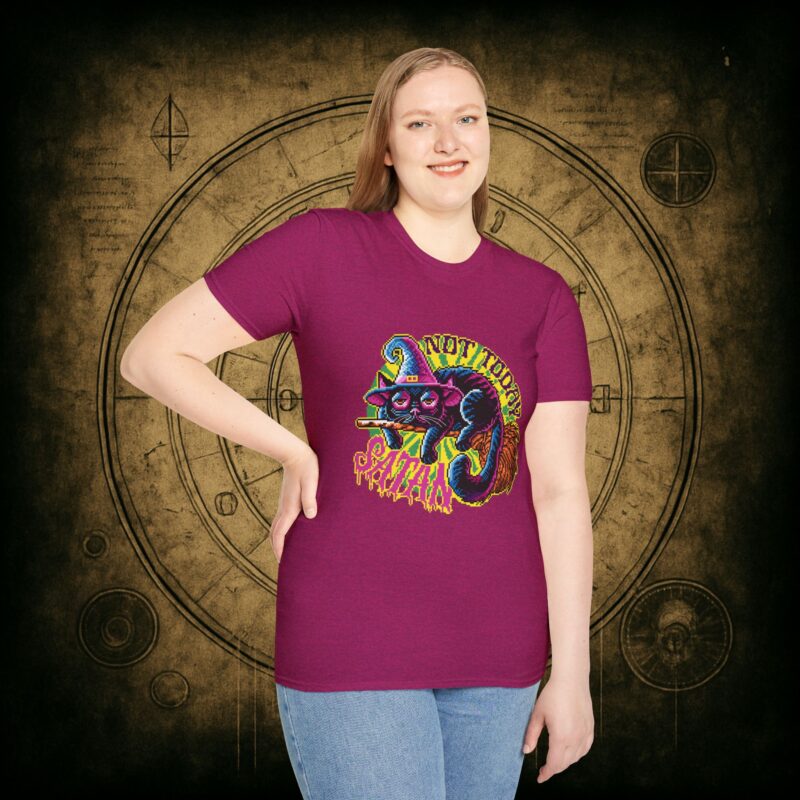 Not Today Satan Cat Unisex T-Shirt - Image 3